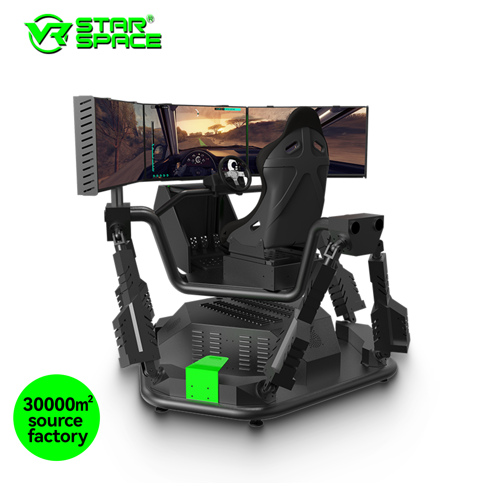 VR Star Space Three-Screen Racing Simulation VR Racing Driving Game Equipment Star Roller Coaster Game Machine