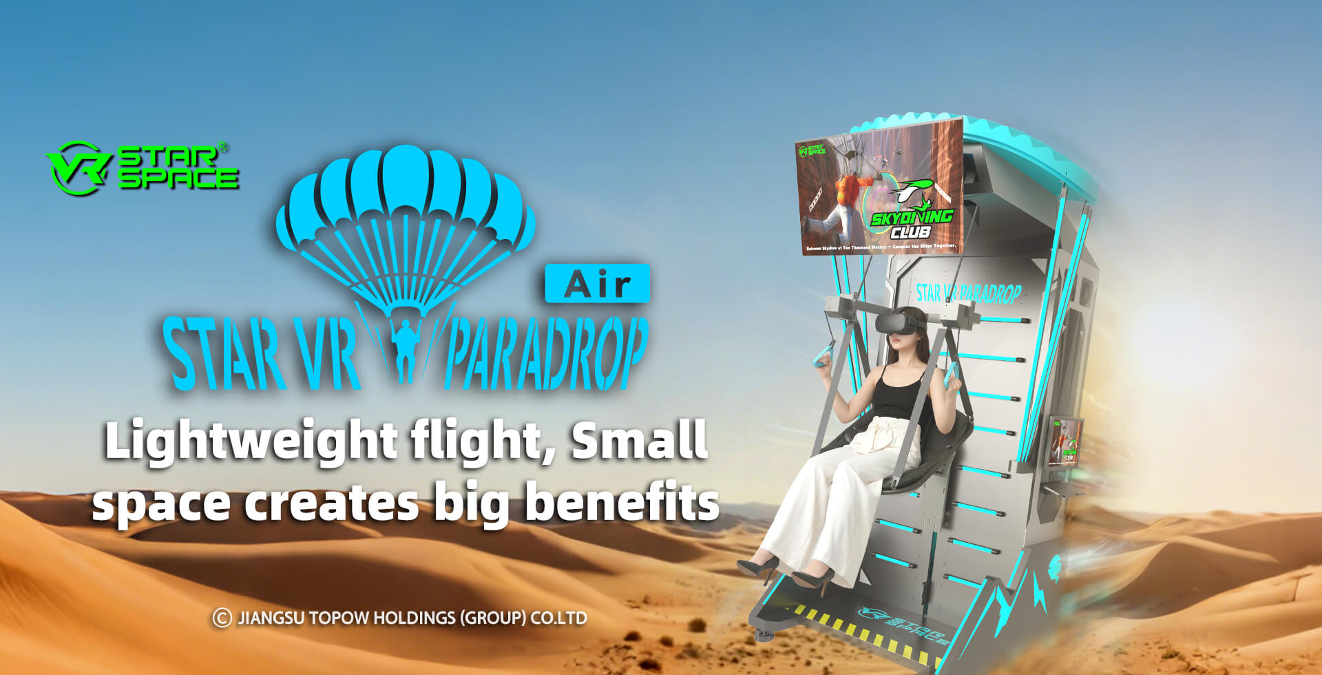 New Products Virtual Reality Parachute Simulator 9D VR Flying Simulator