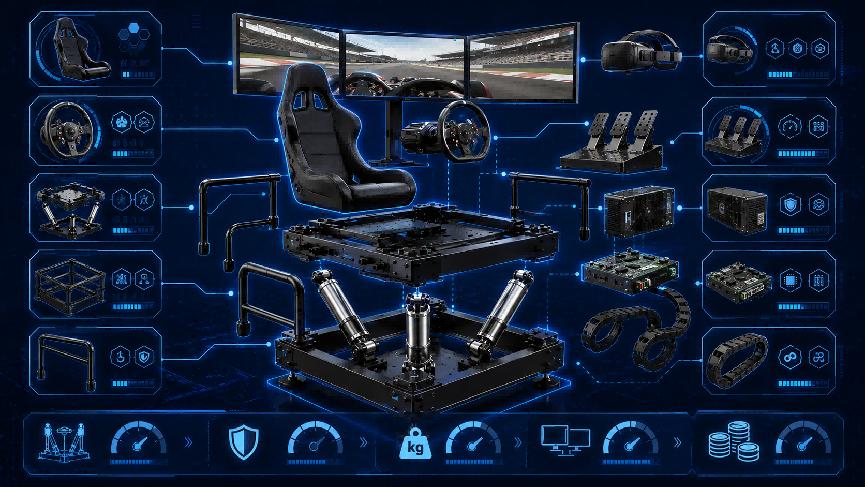 3 DOF racing simulator motion platform and actuator cost