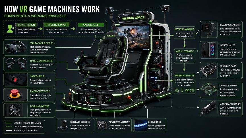 VR game machine system overview