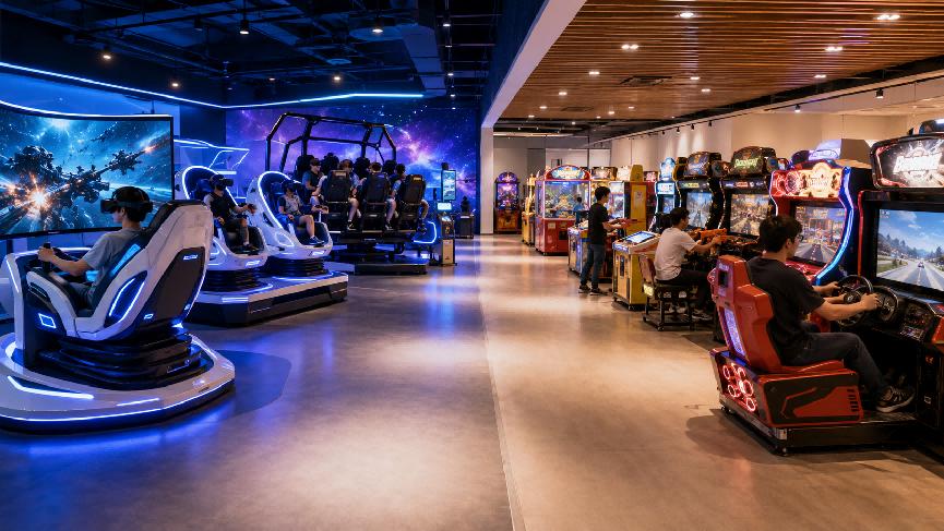 VR game machine vs traditional arcade equipment ROI comparison