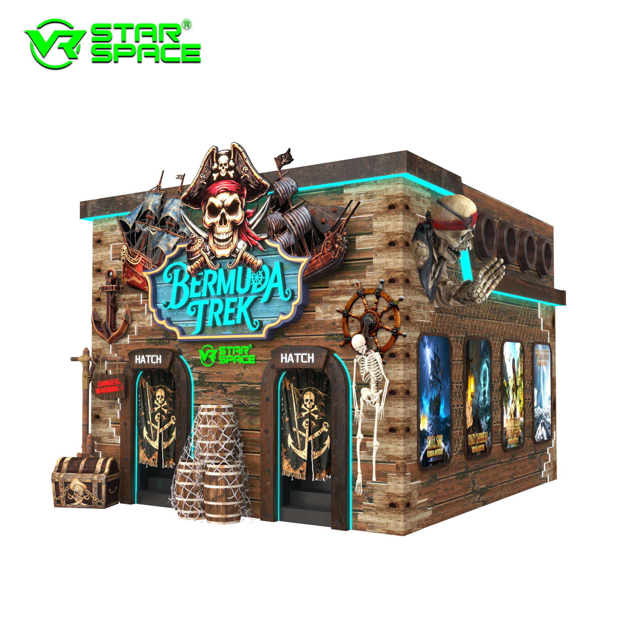 Immersive Nautical Scream Cinema Bermuda Trek 9D Cinema Virtual Reality Motion Cinema