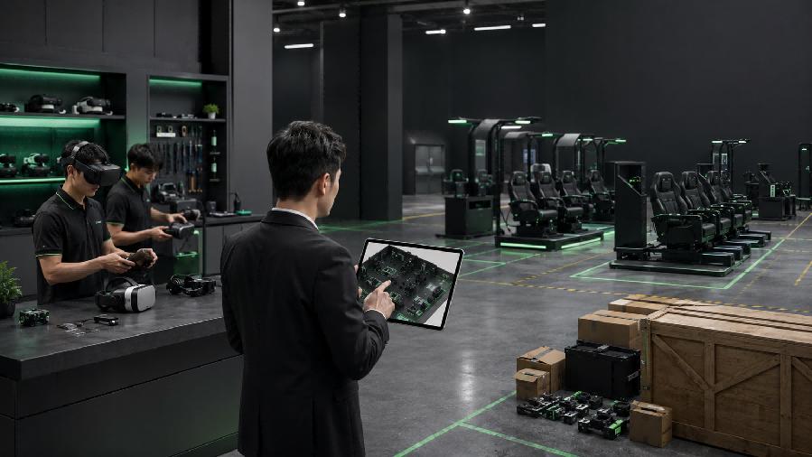 VR device sample order to bulk purchasing workflow