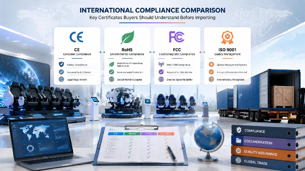 TopowVR CE Certificate vs RoHS, FCC, and ISO 9001: What International Buyers Need to Know